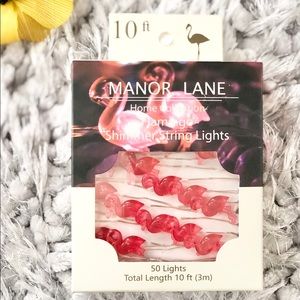 NWT FLAMINGO Shimmer String Lights 10ft total lgth